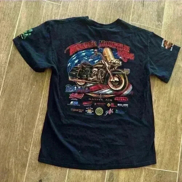 Harley-Davidson Other - Vintage 2010 Harley Davidson Medium Gildan Pocket T Black Y2K outlaw shirt